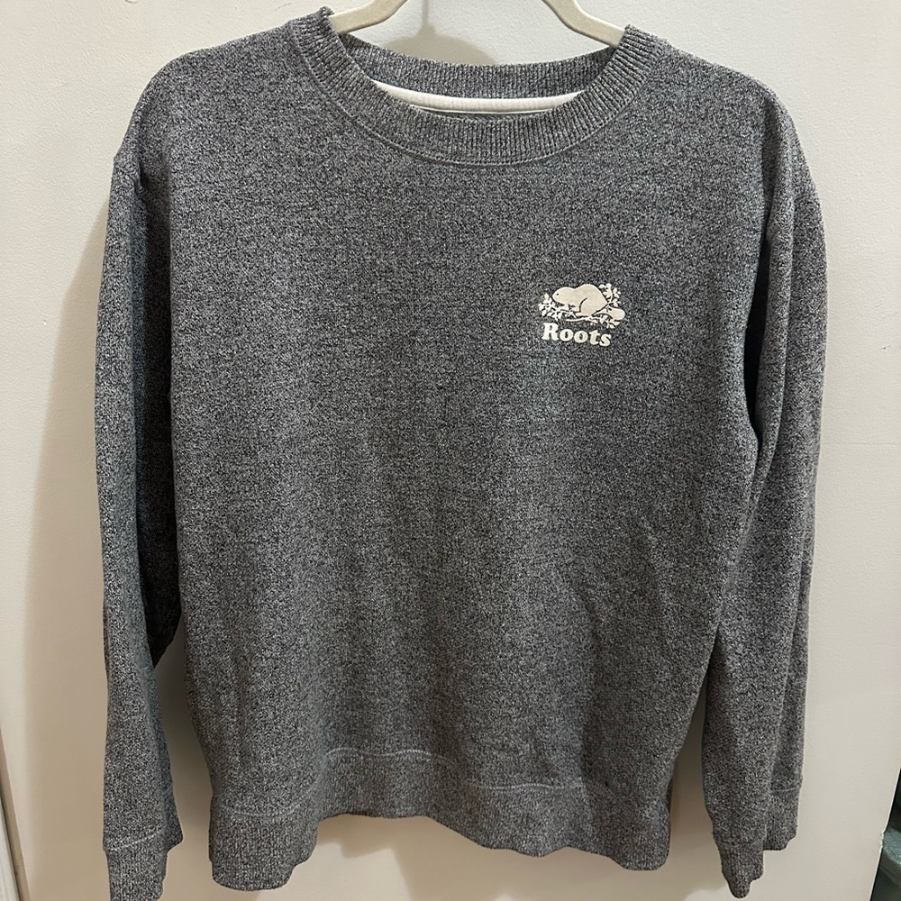 Roots Women’s Crewneck Sweater- Classic Salt and Pepper